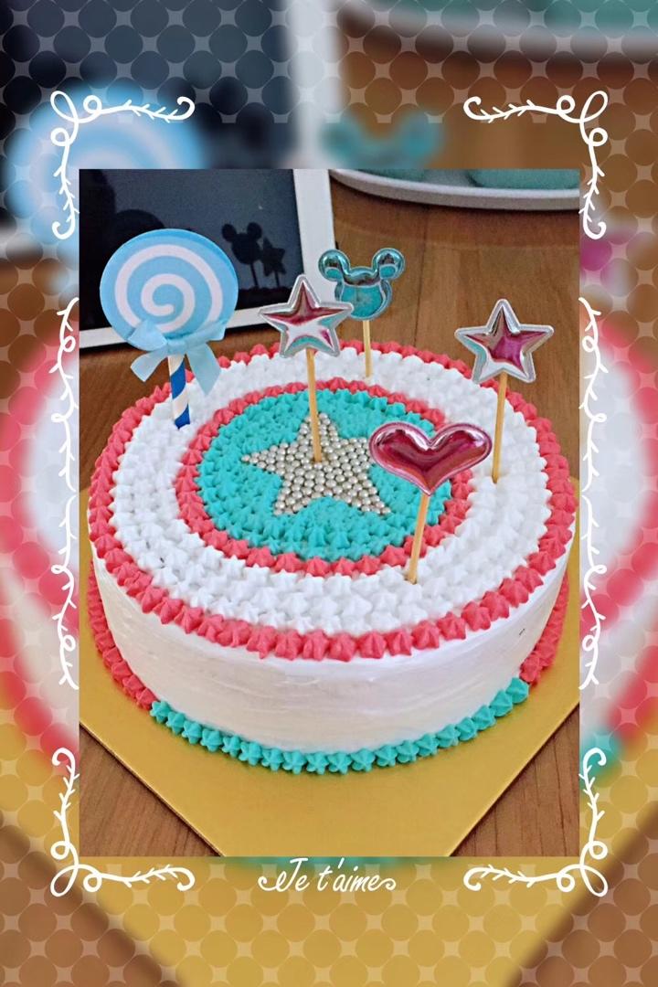 美国队长生日蛋糕
