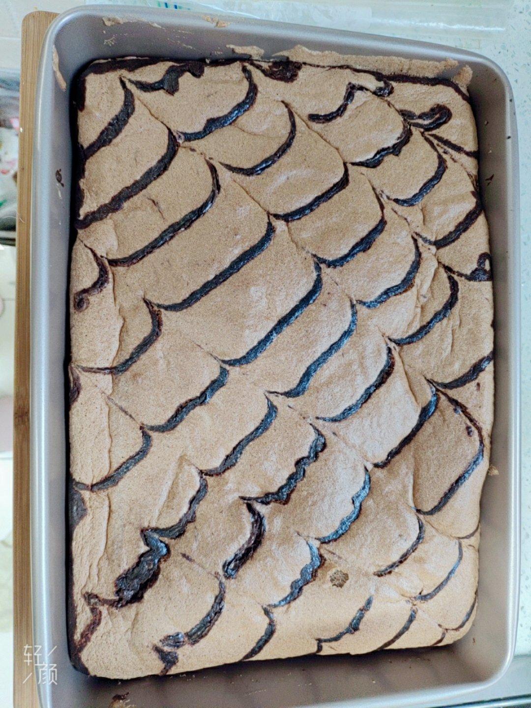 大理石纹巧克力古早蛋糕