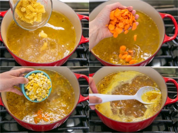 奶油鸡肉面汤的做法 步骤3