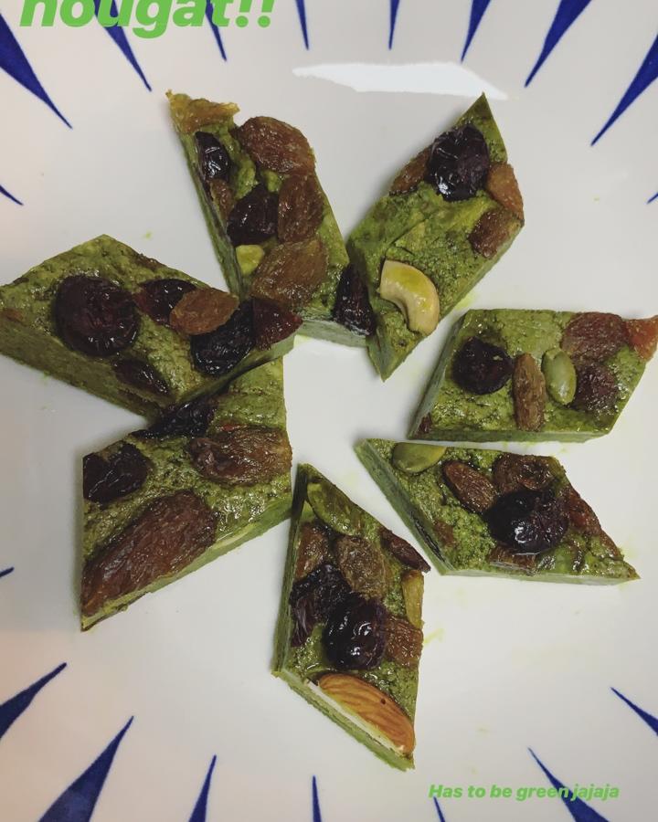 抹茶蔓越莓牛轧糖