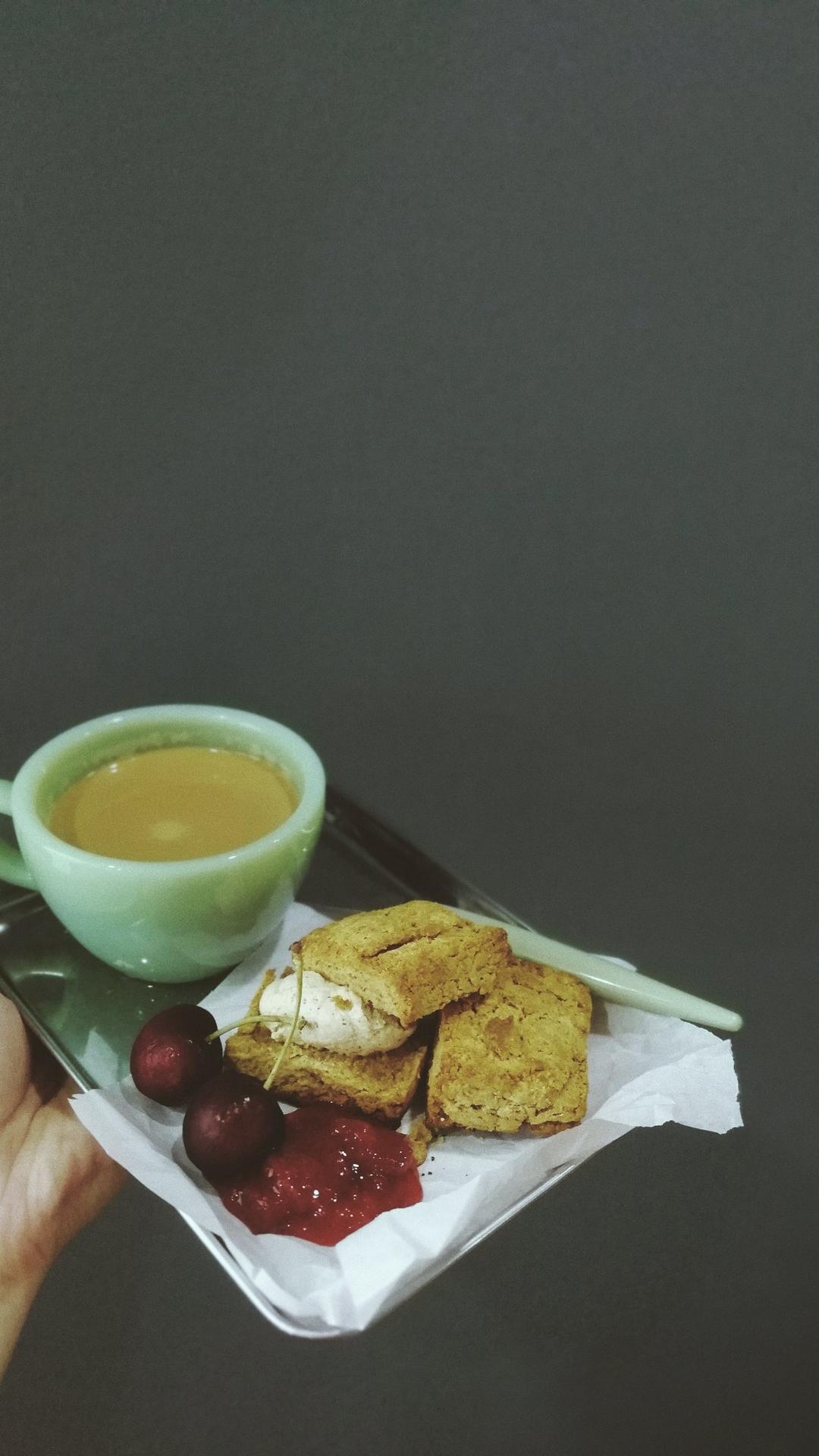 低卡快手早餐之【黄豆粉司康】