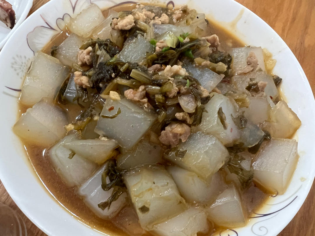 麻腐炒雪菜
