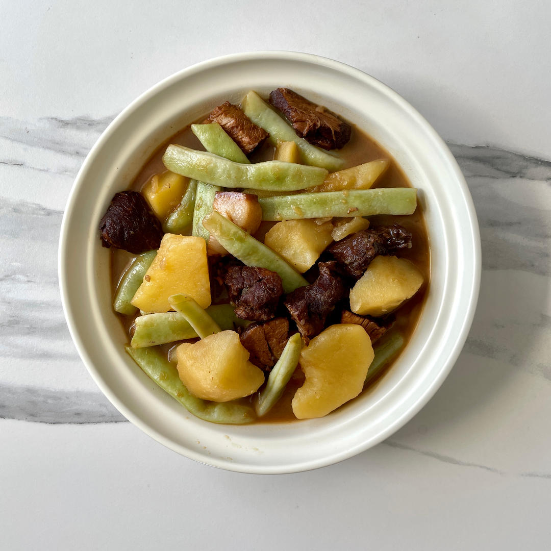 豆角土豆炖肉—东北家常炖菜