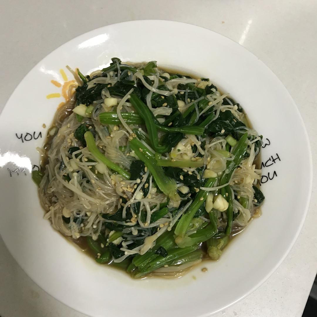 菠菜拌粉丝