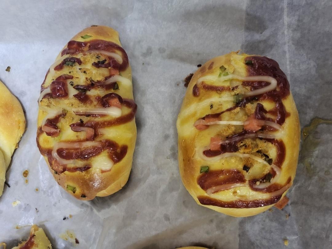 香葱火腿肉松面包