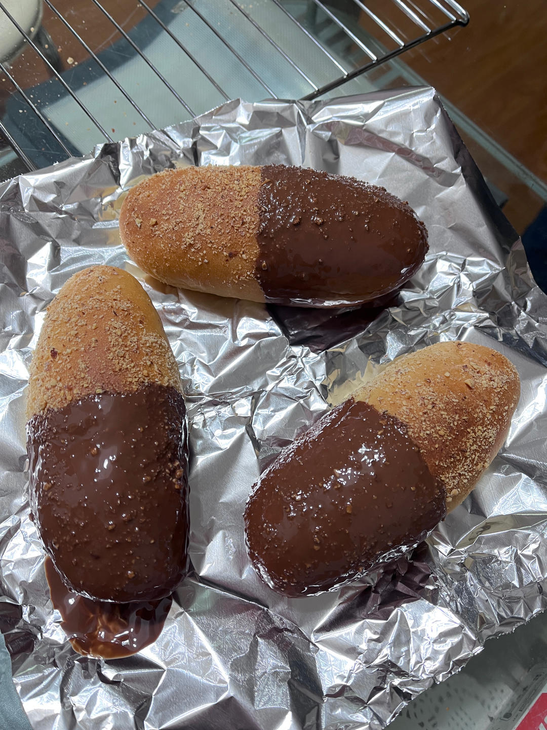 巧克力脆皮杏仁奶油面包｜口感丰富｜超级好吃