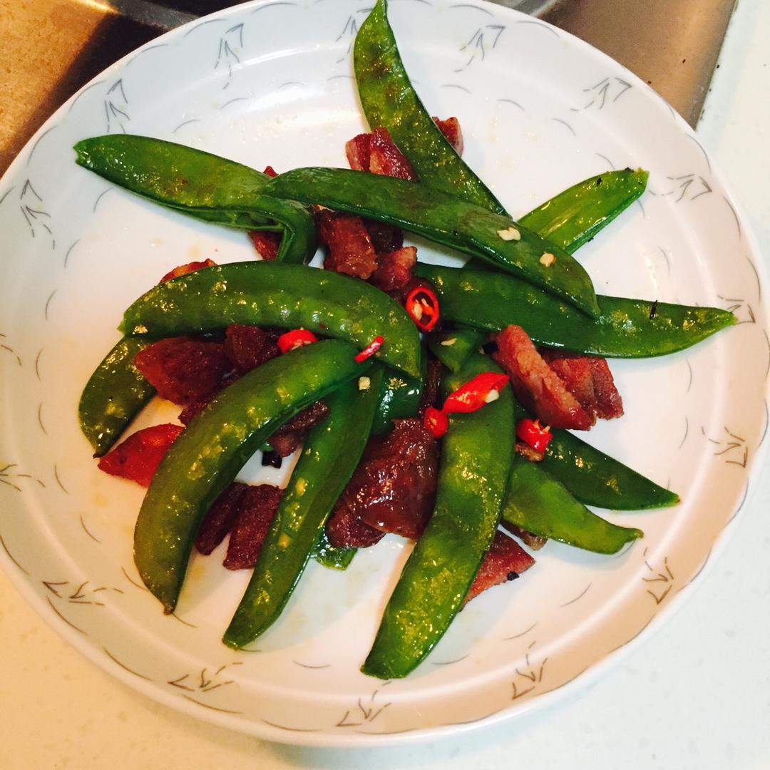 香肠小炒荷兰豆
