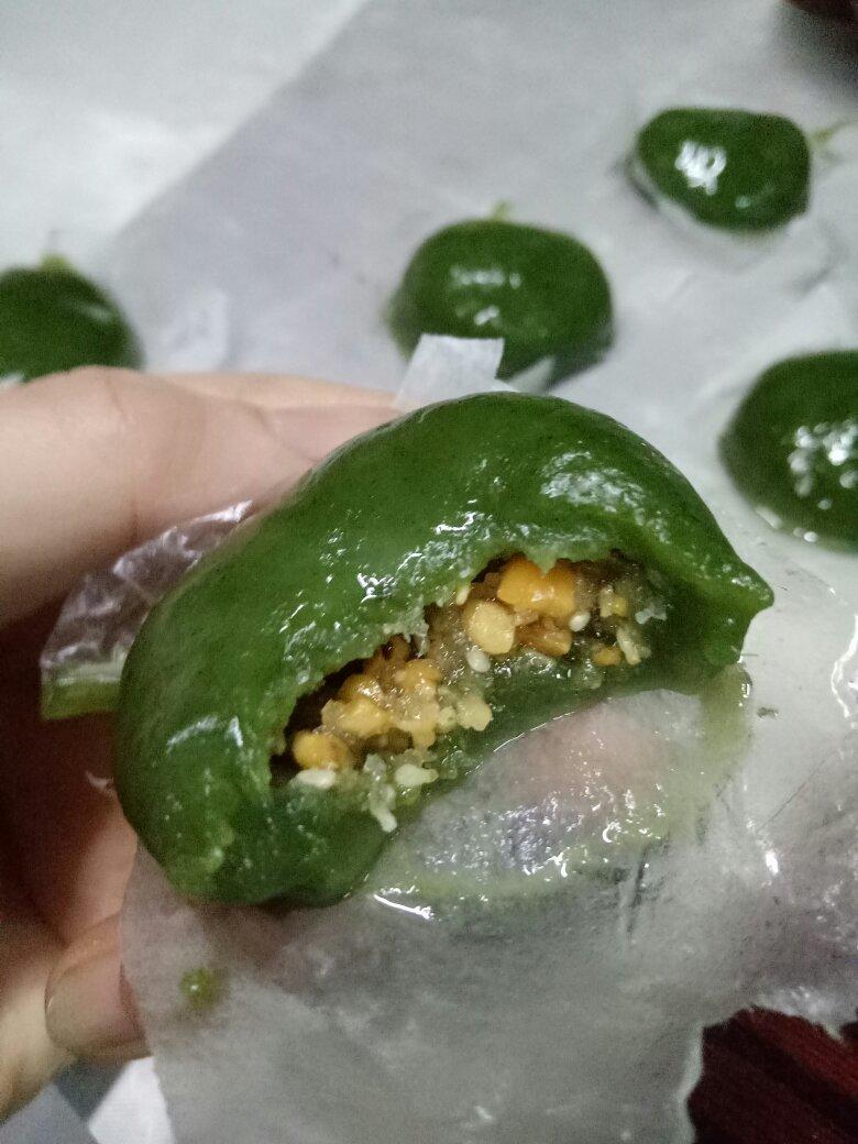 咸蛋黄肉松艾糍（青团）