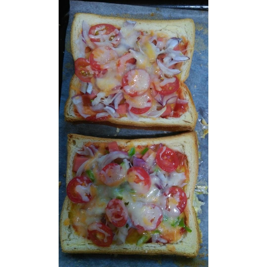 吐司培根小批萨