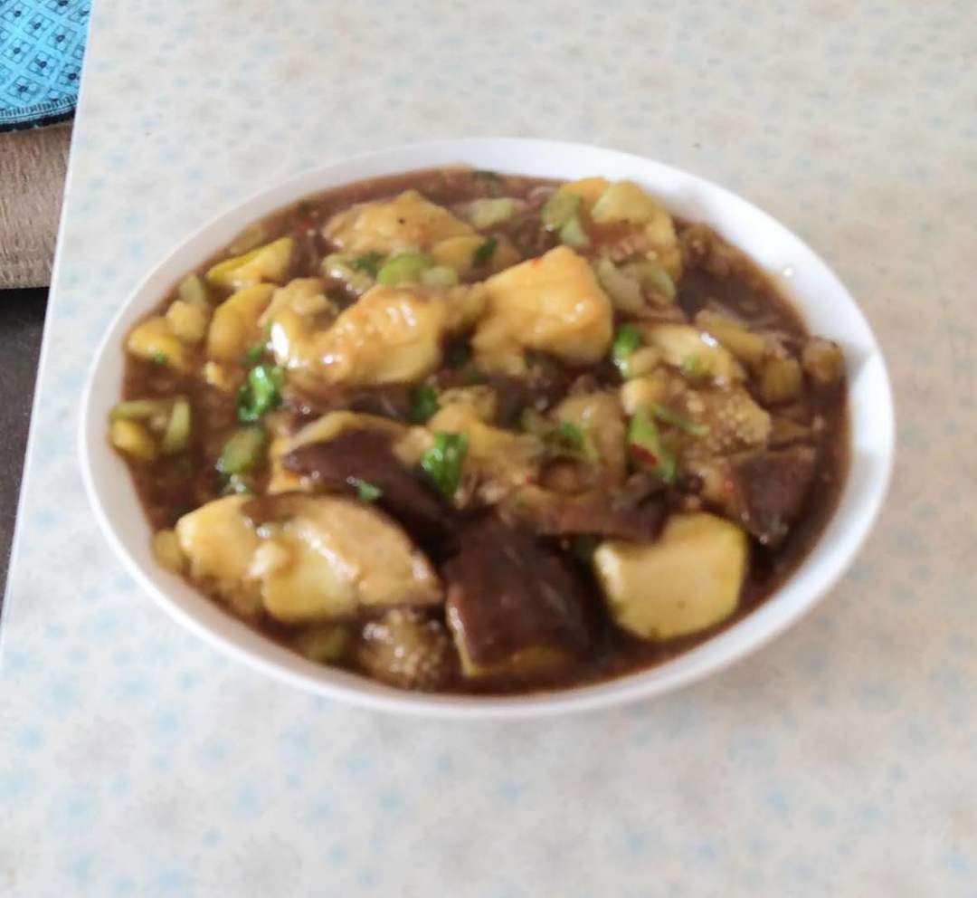 酱烧茄子（无油素食）的做法