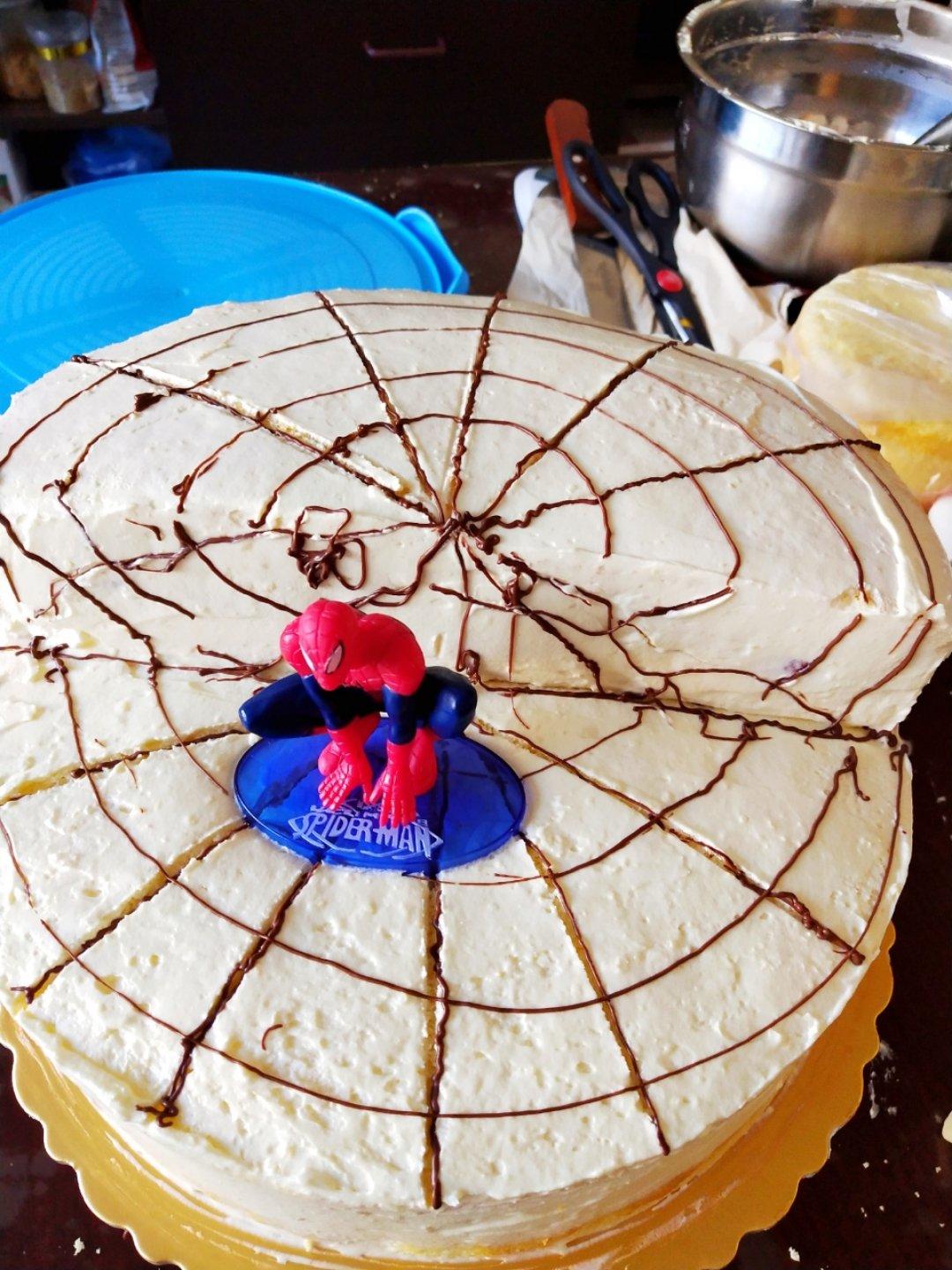 蜘蛛侠错层蛋糕