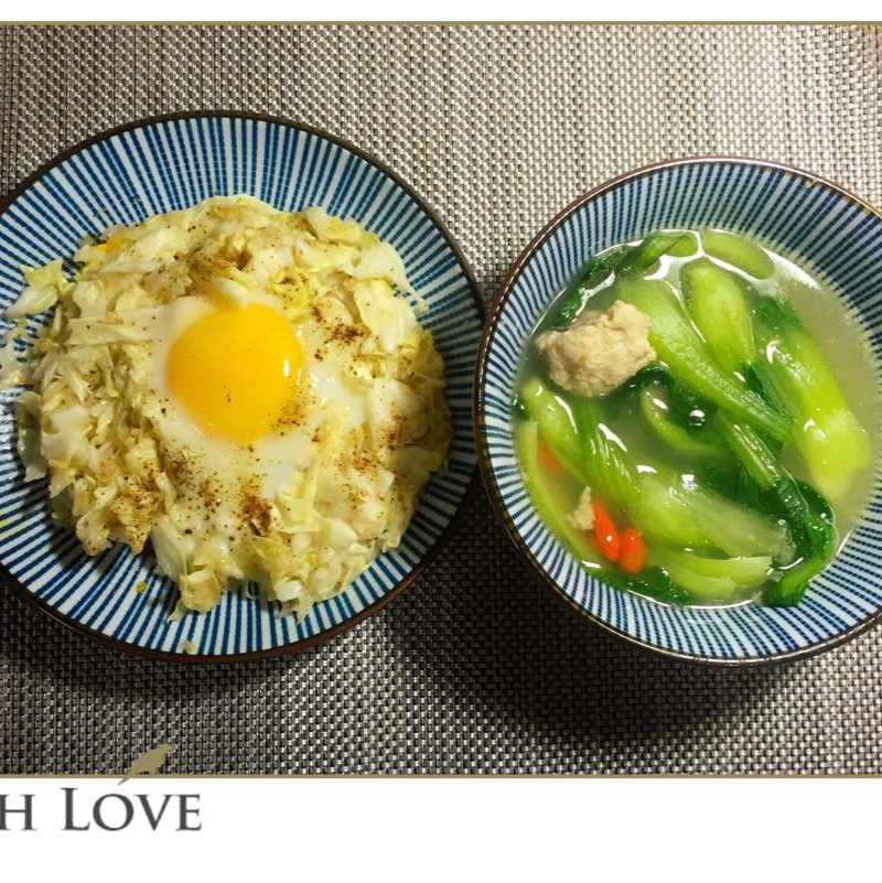 快手早餐料理-卷心菜烘蛋