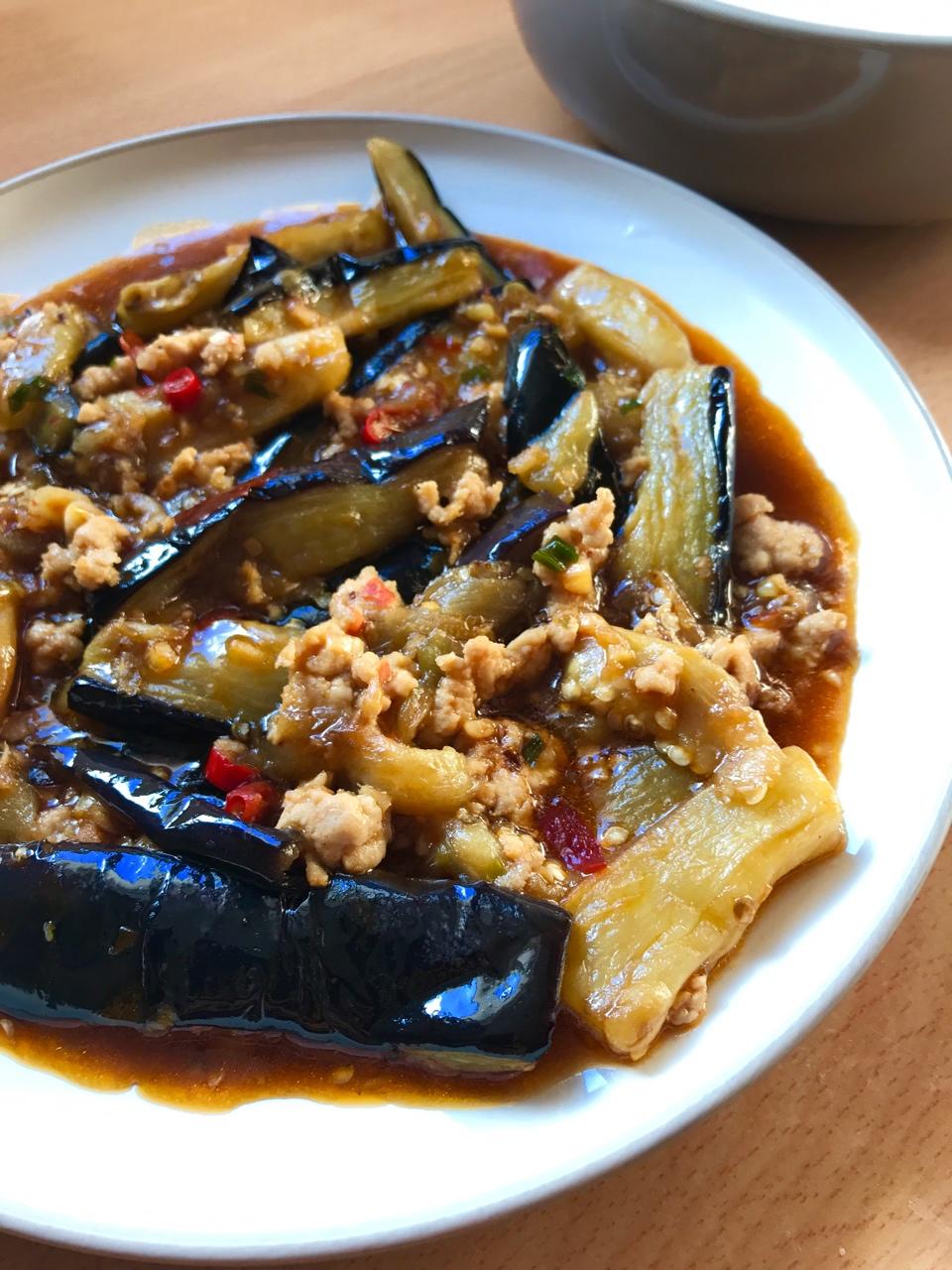 红烧肉沫茄子