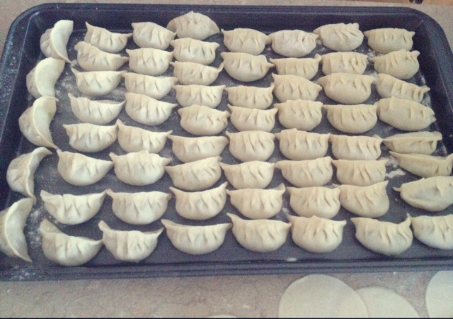 茴香杏鲍菇大白菜玉米肉饺子