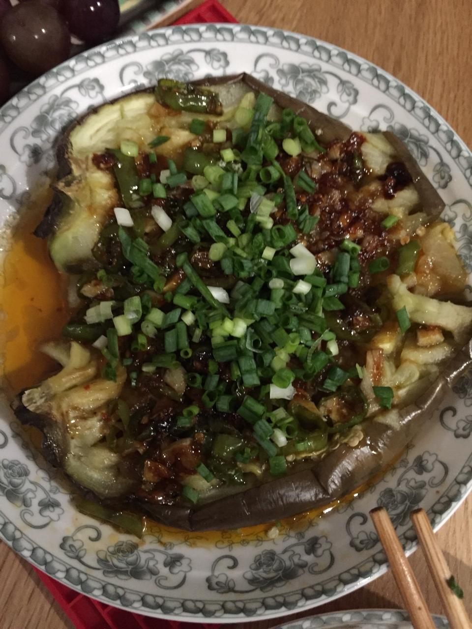 【微波炉烤茄子】