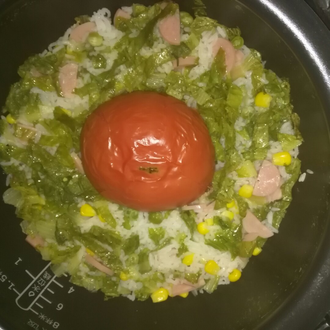 一颗番茄---一个西红柿 拌饭