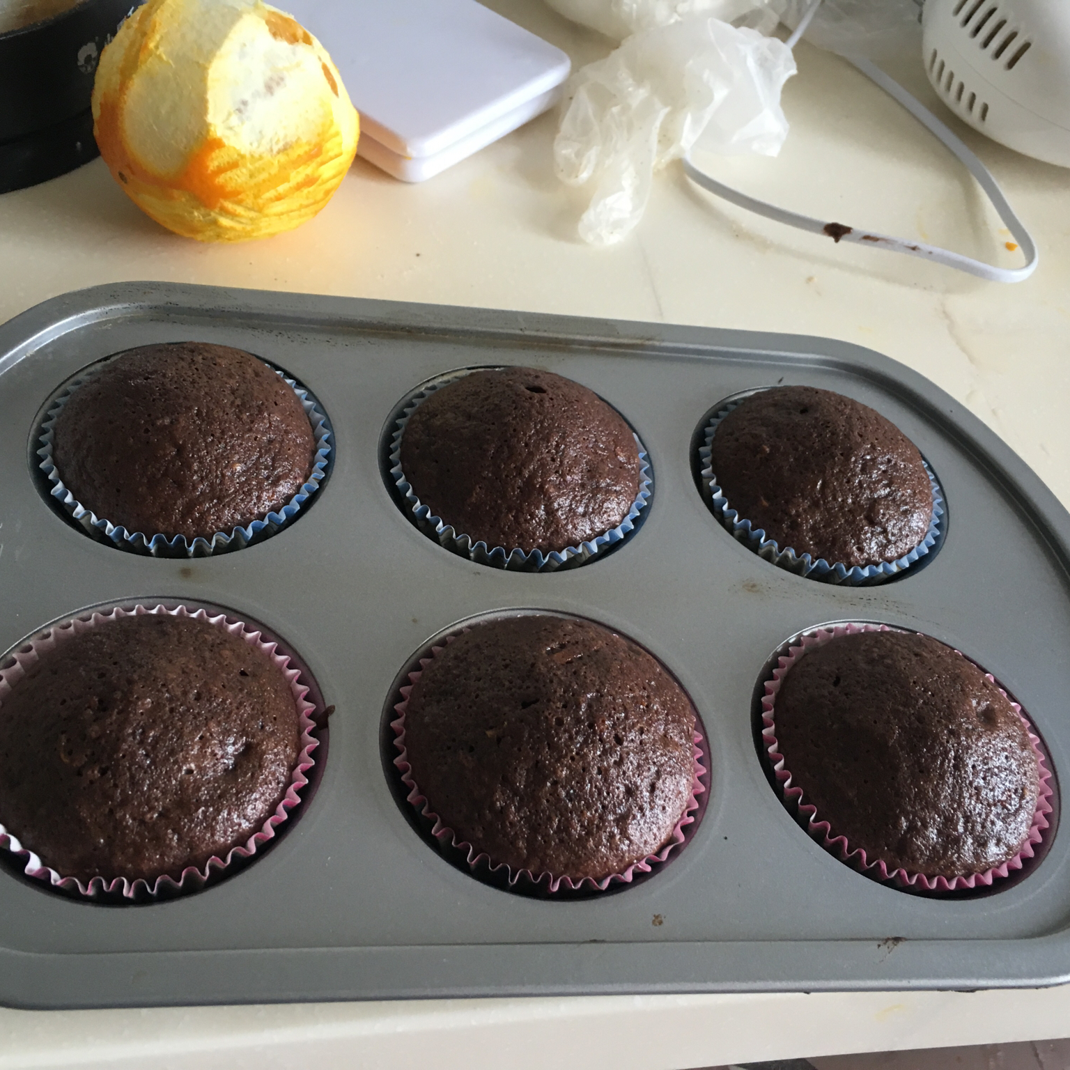 香橙可可杯子蛋糕（特别适合韩式裱花）