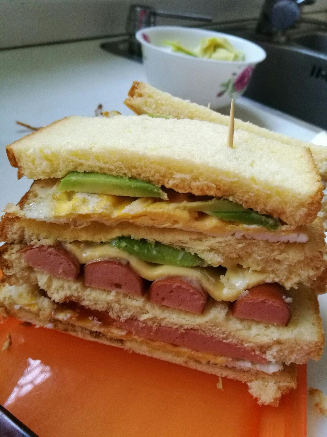 满分快手早餐～公司三明治的做法