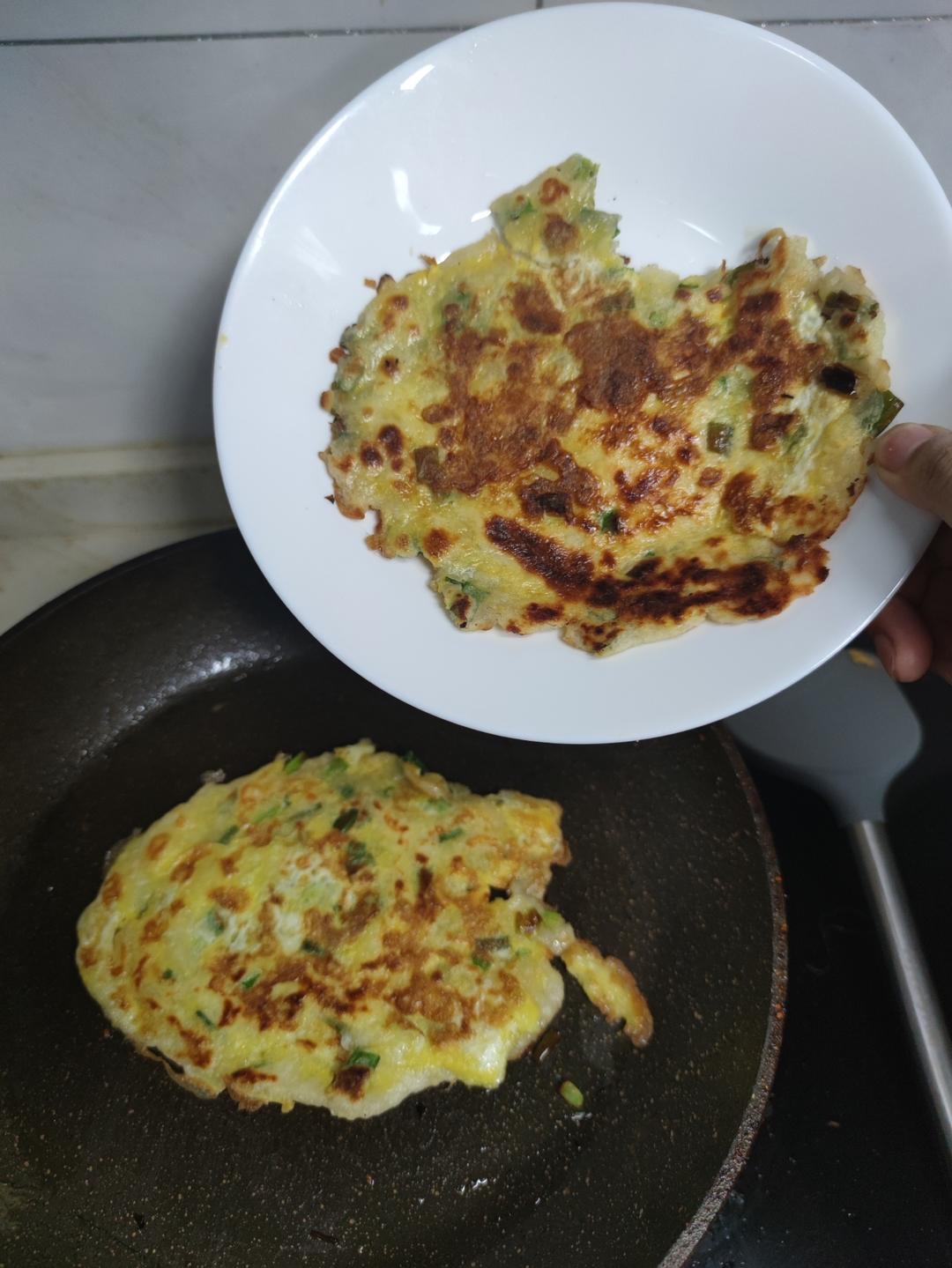 鸡蛋葱油饼                  （更新饼坯保存方法）