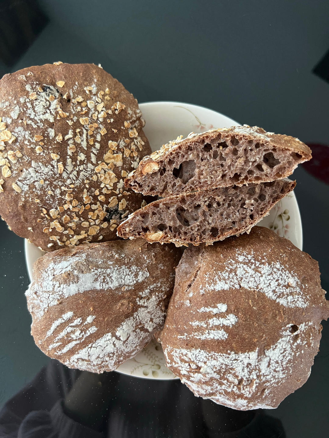 全麦蔓越莓核桃软欧包