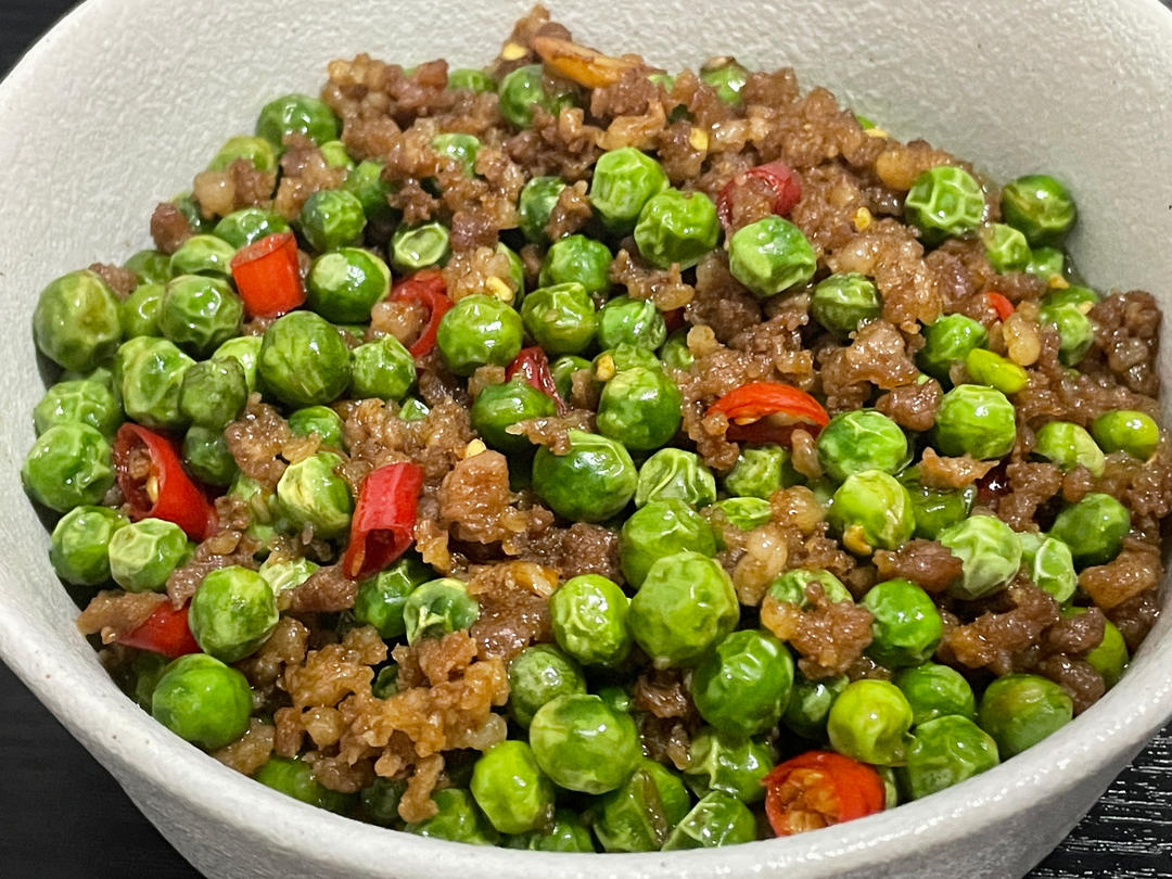 豌豆炒肉末
