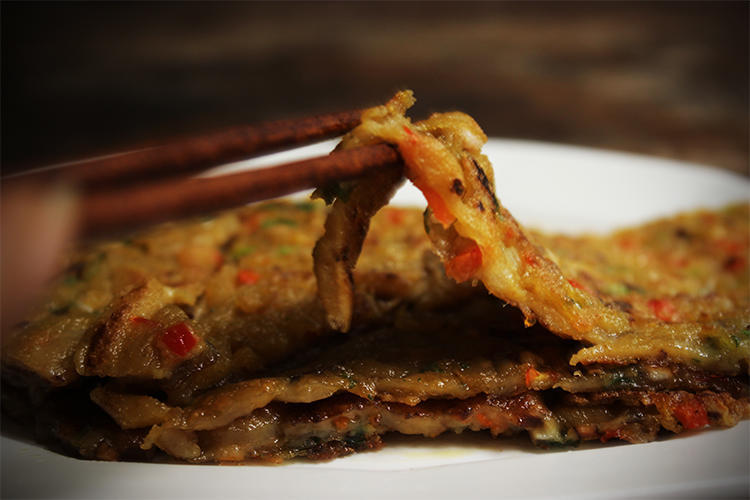 山芋(地瓜,番薯)粉摊饼