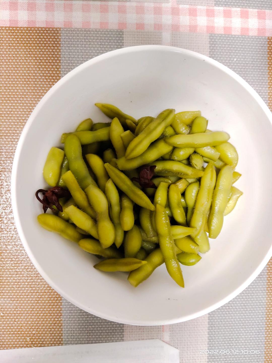 煮毛豆—不会变色版