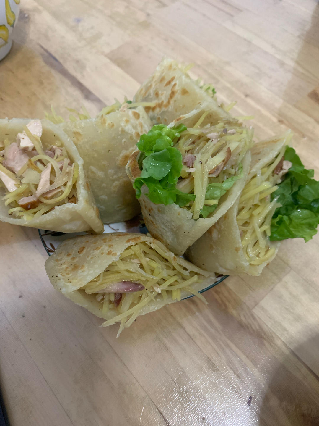 半烫面的口袋饼｜装啥都好吃