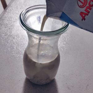 牛奶麦仁酒酿饮的做法 步骤3