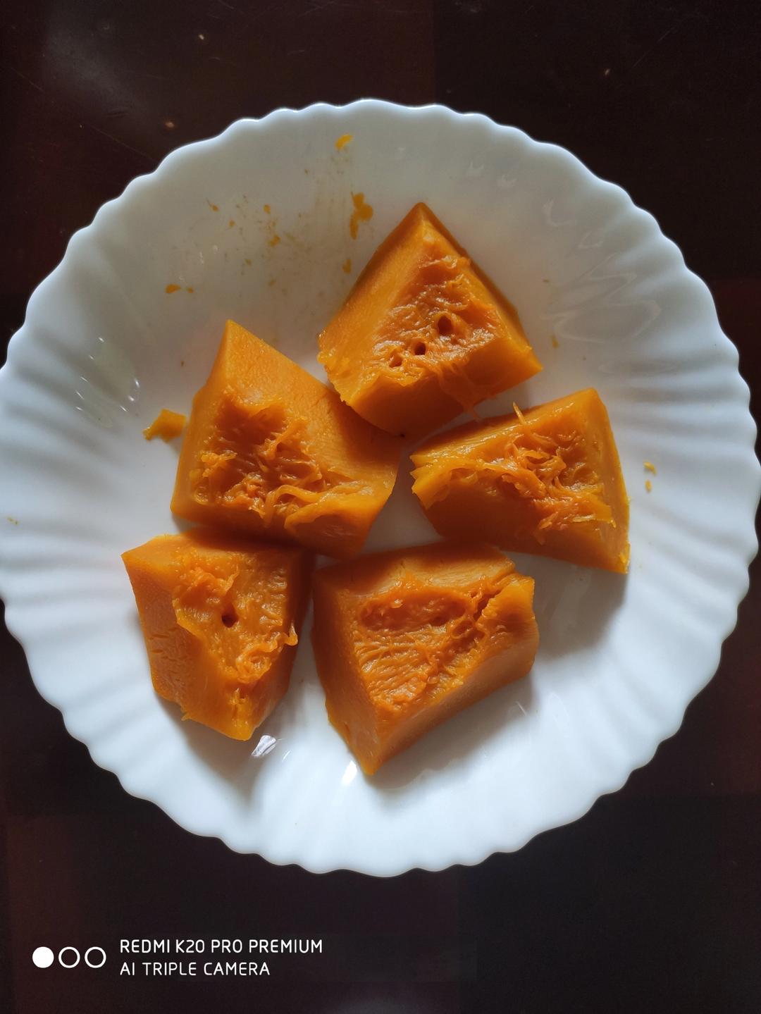 微波炉蒸南瓜