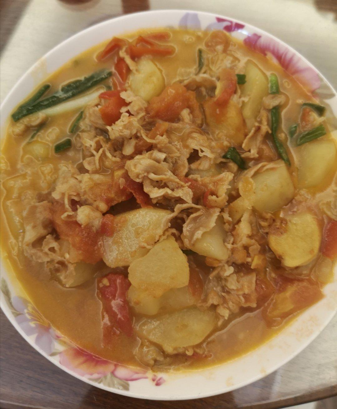 番茄土豆肥牛锅