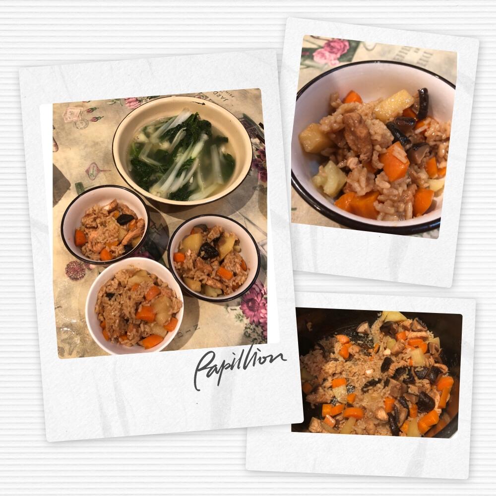 【香菇鸡肉焖饭】