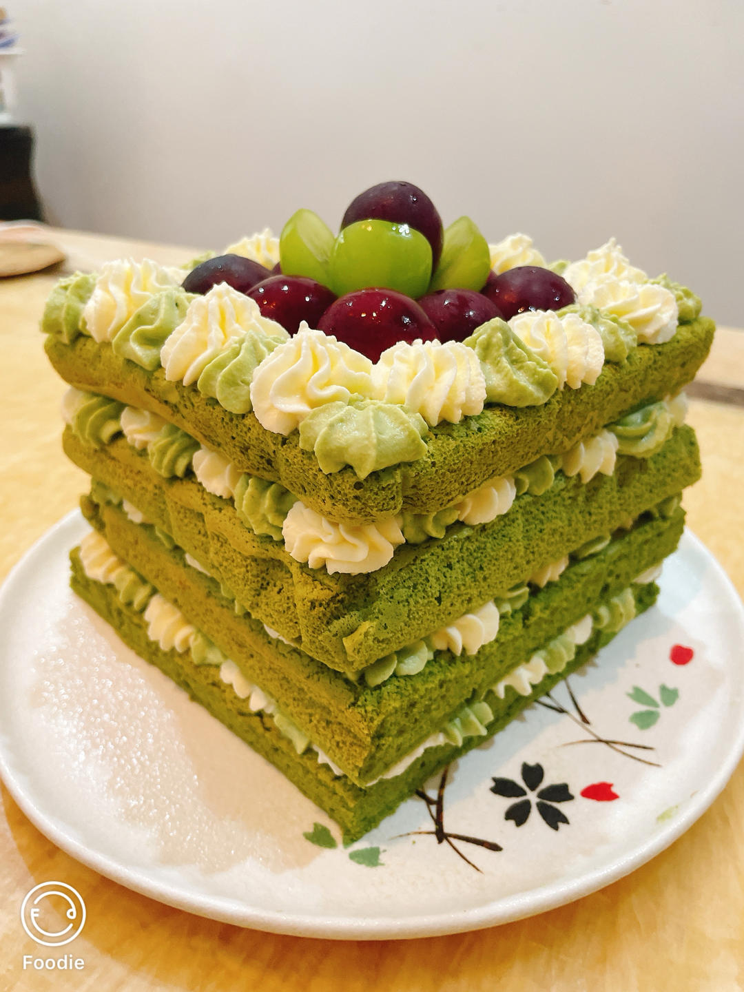 抹茶奶油蛋糕—做法简单颜值超高