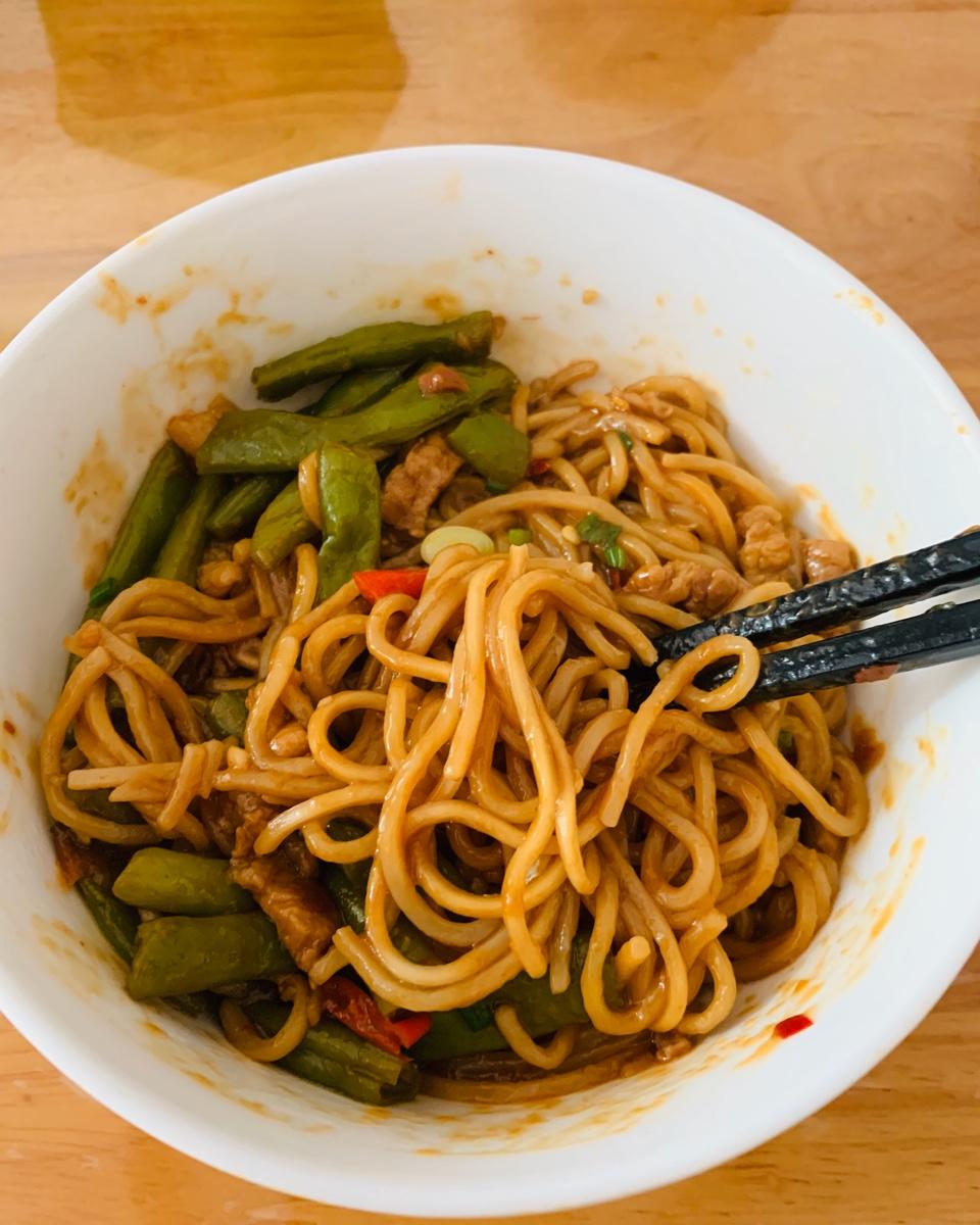 家常豆角焖面