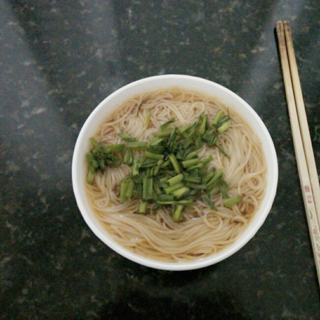 小葱麻油酱油面