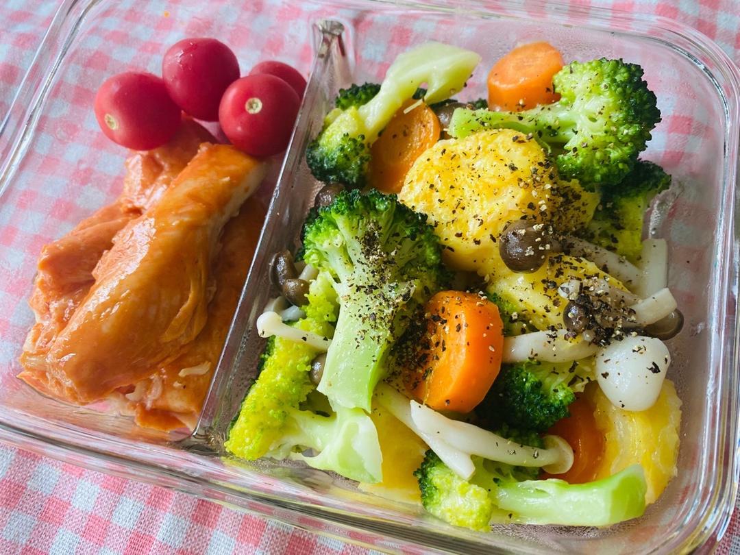 😋快手便当🍱减脂餐❗️西兰花炒双菇🍄的做法