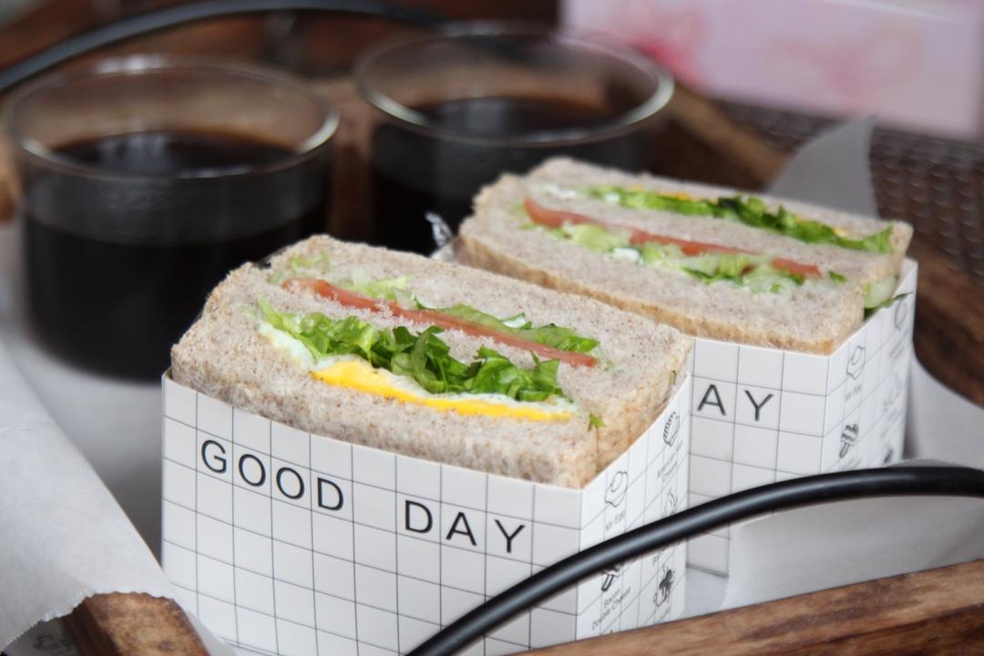 不需要盒子全麦三明治