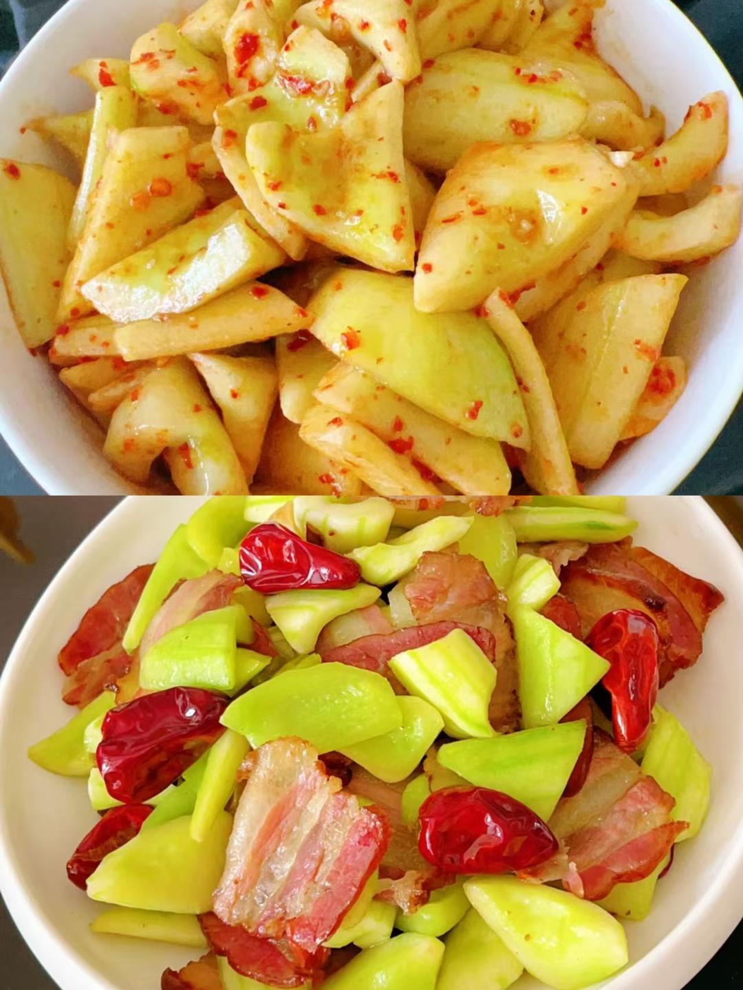 晕炒＆凉拌＆翡翠旱黄瓜🥒的两种吃法的做法