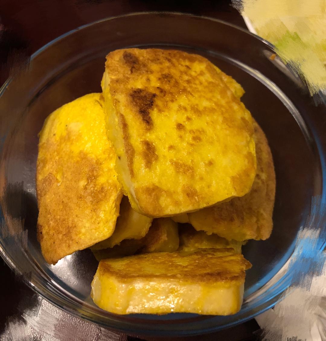 云子1214做的电饼铛煎馒头片