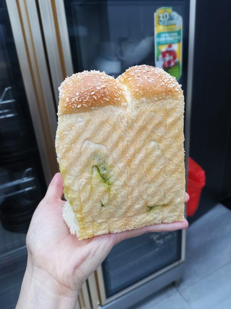 抹茶奶酥小金砖（70%中种吐司）