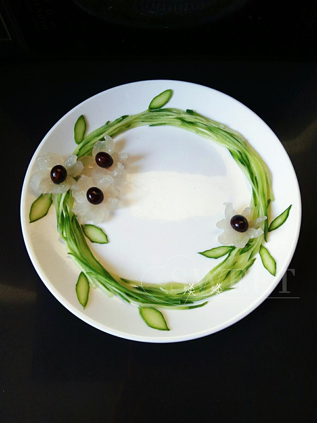 创意黄瓜盘饰摆盘拼盘(有小裙子)