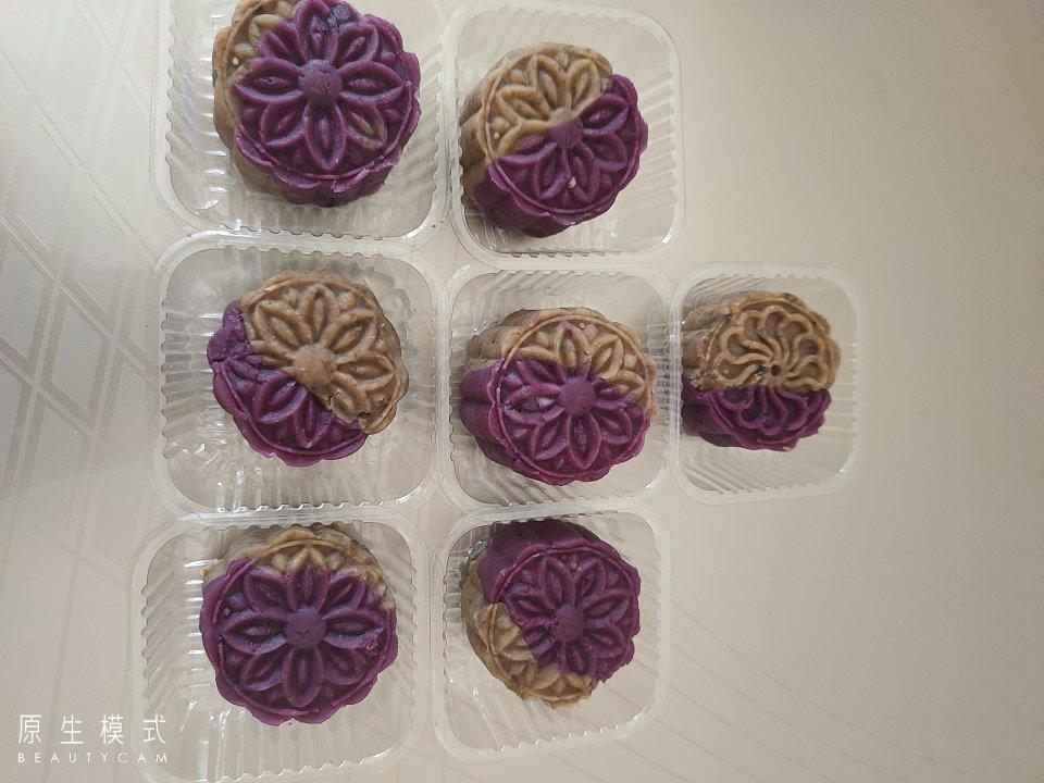 梦幻的紫薯双色绿豆糕