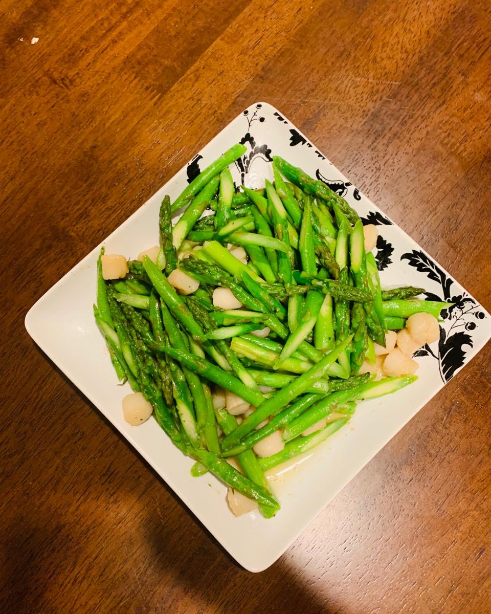 健身餐系列：芦笋带子