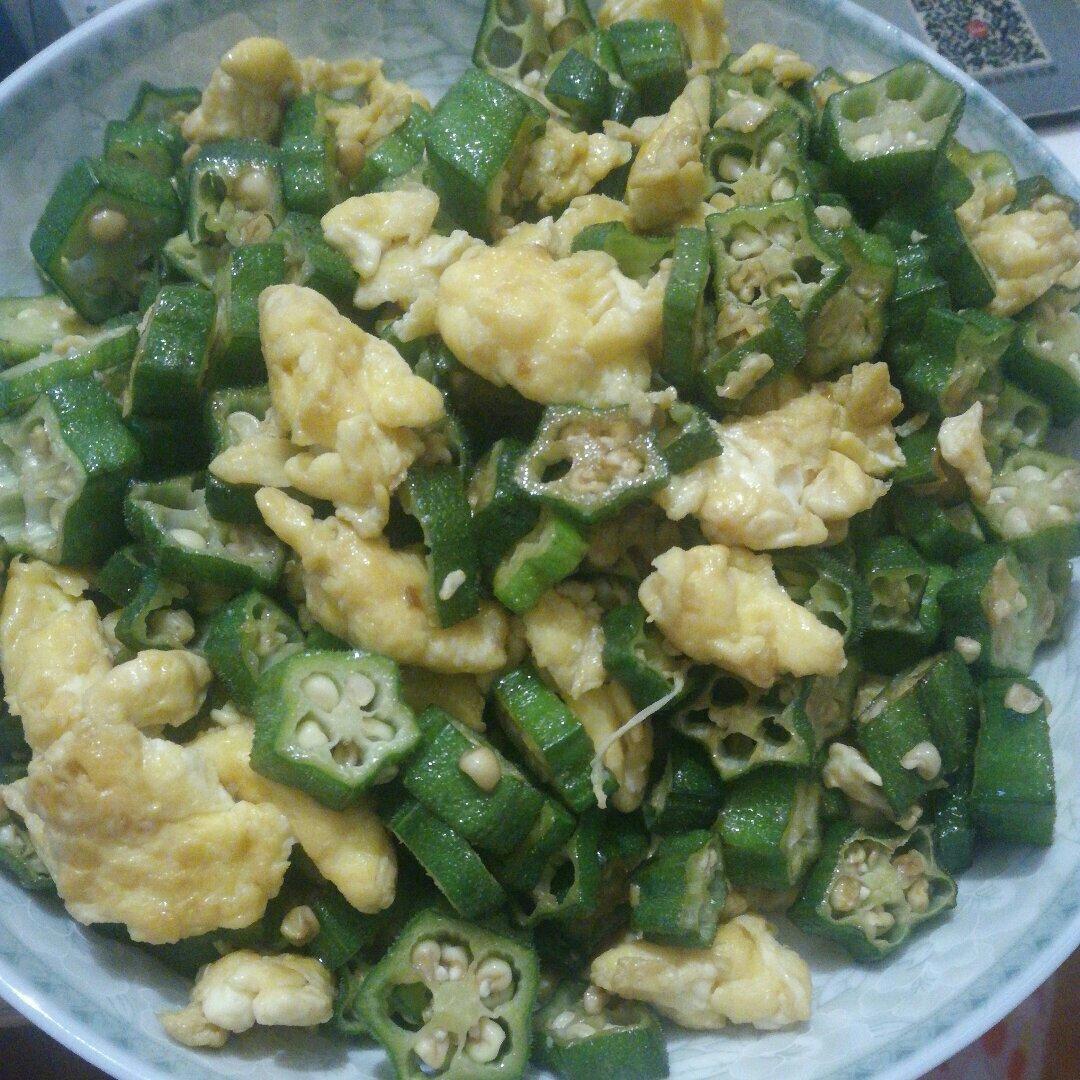 秋葵炒鸡蛋