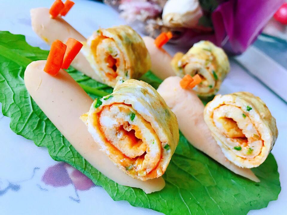 宝宝营养餐 补钙蜗牛蛋卷的做法步骤图 海豚妈辅食 下厨房
