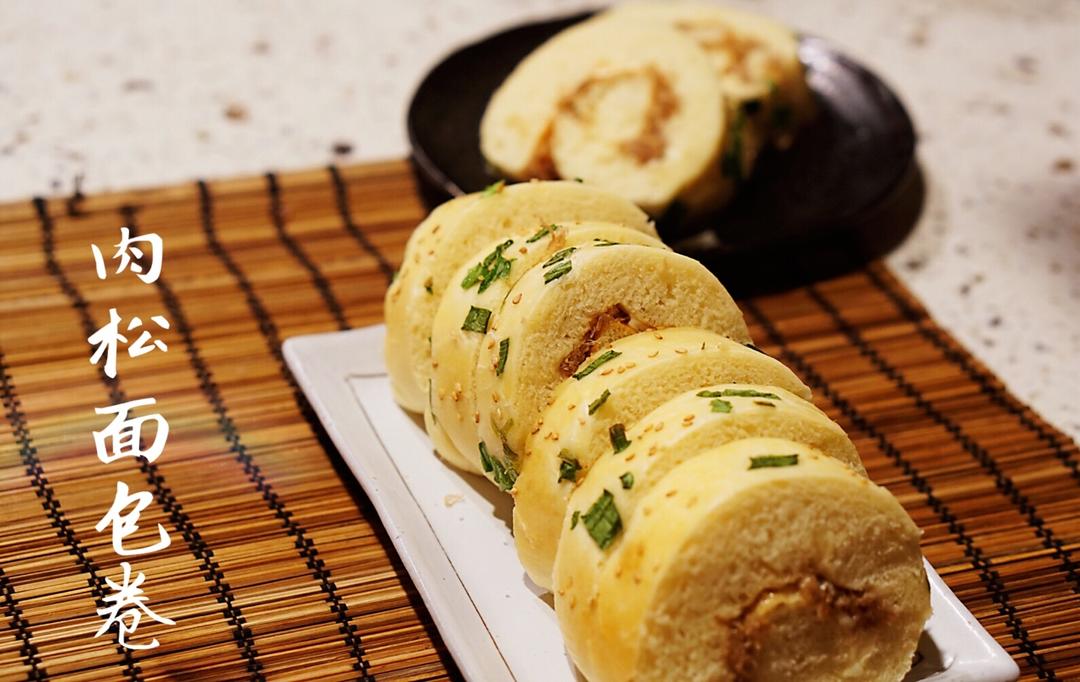 香葱肉松面包卷