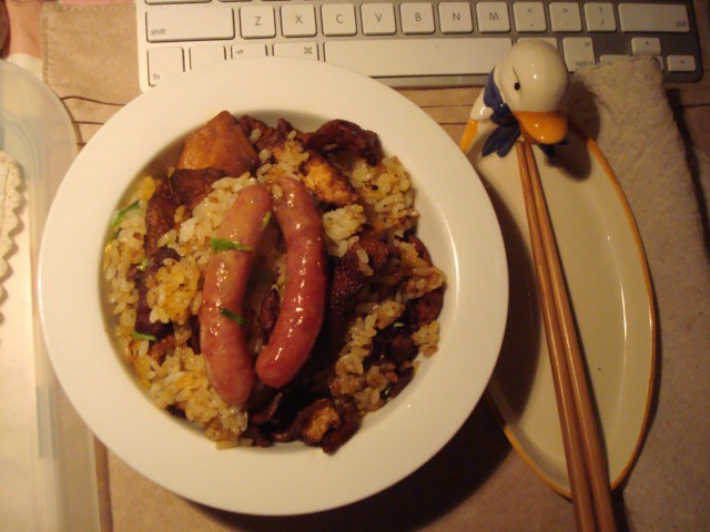 腊肠炒饭