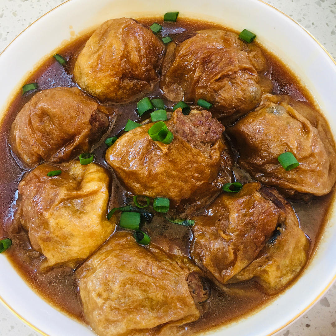 【上海本帮菜】油面筋塞肉（汤汁超下饭）