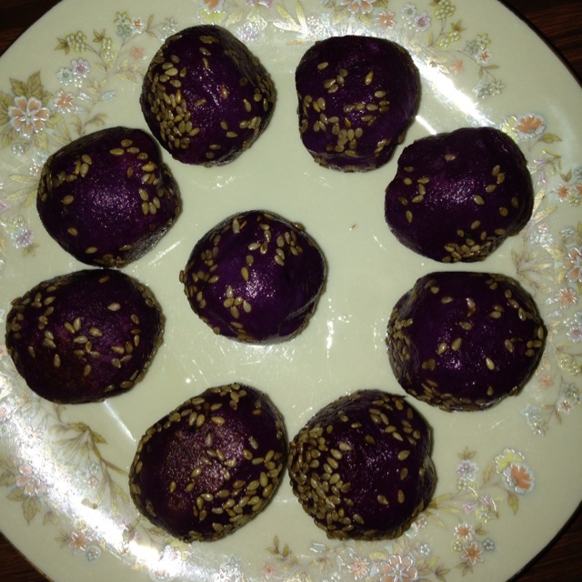 紫薯芝心丸子