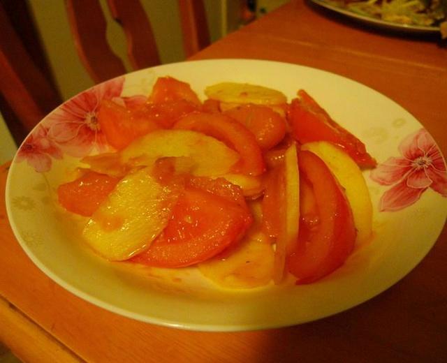 西红柿炒山药的做法
